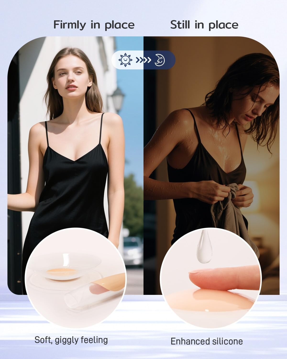 image:imageNiidor Transparent Nipple Covers For Women Seamless Silicone Pasties Nipple Covers Reusable 2025 Upgraded Breast Petals Transparentcaramel Small