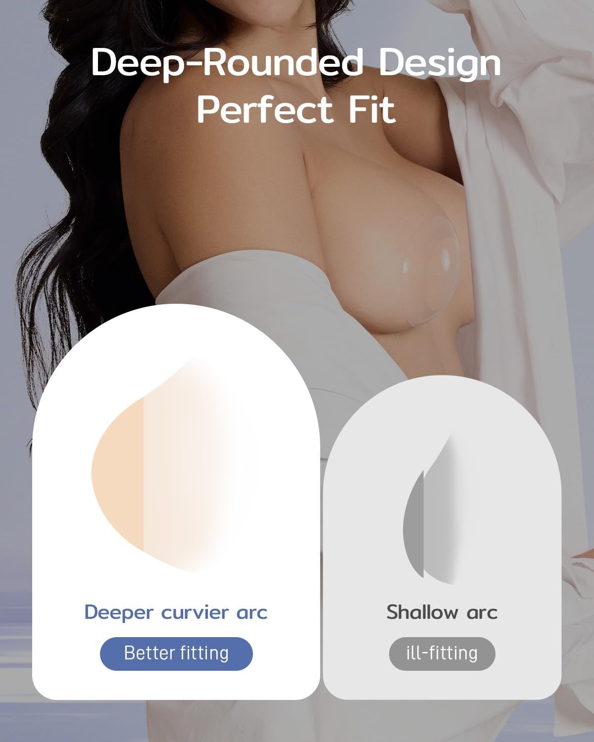 image:imageNiidor Transparent Nipple Covers For Women Seamless Silicone Pasties Nipple Covers Reusable 2025 Upgraded Breast Petals Transparentcaramel Small